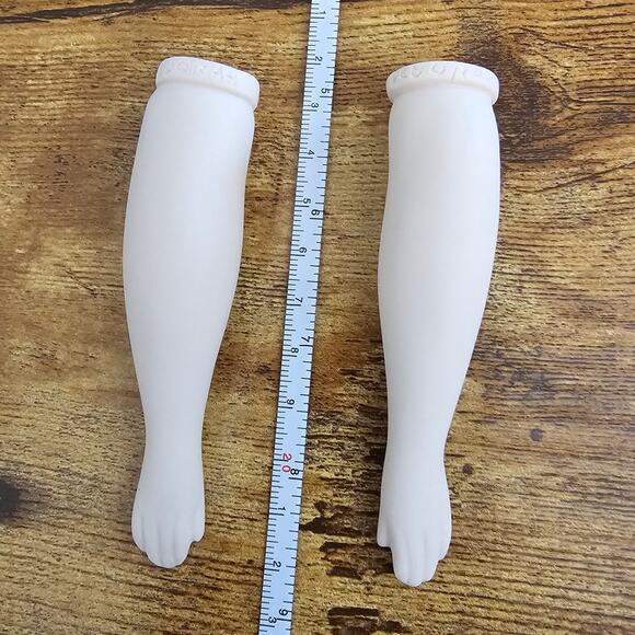 Set of Vintage German Made Bisque Doll Arms w/ Hands White Signed - Picture 1 of 6